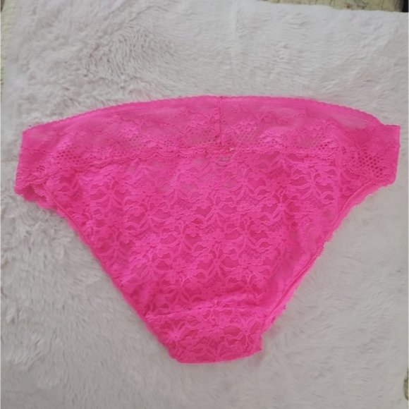 Aerie Lace Low Rise Cheeky Panty Limited Edition in Hot Pink - Picture 2 of 7